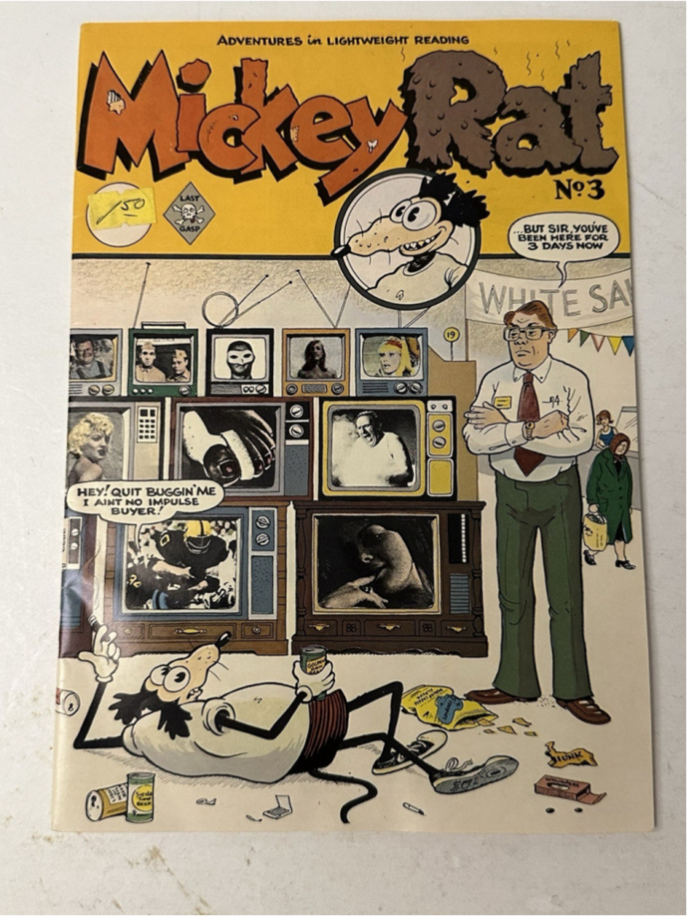 1979 Mickey Rat 3 Underground Comix Robert Armstrong Last Gasp Vintage Comic